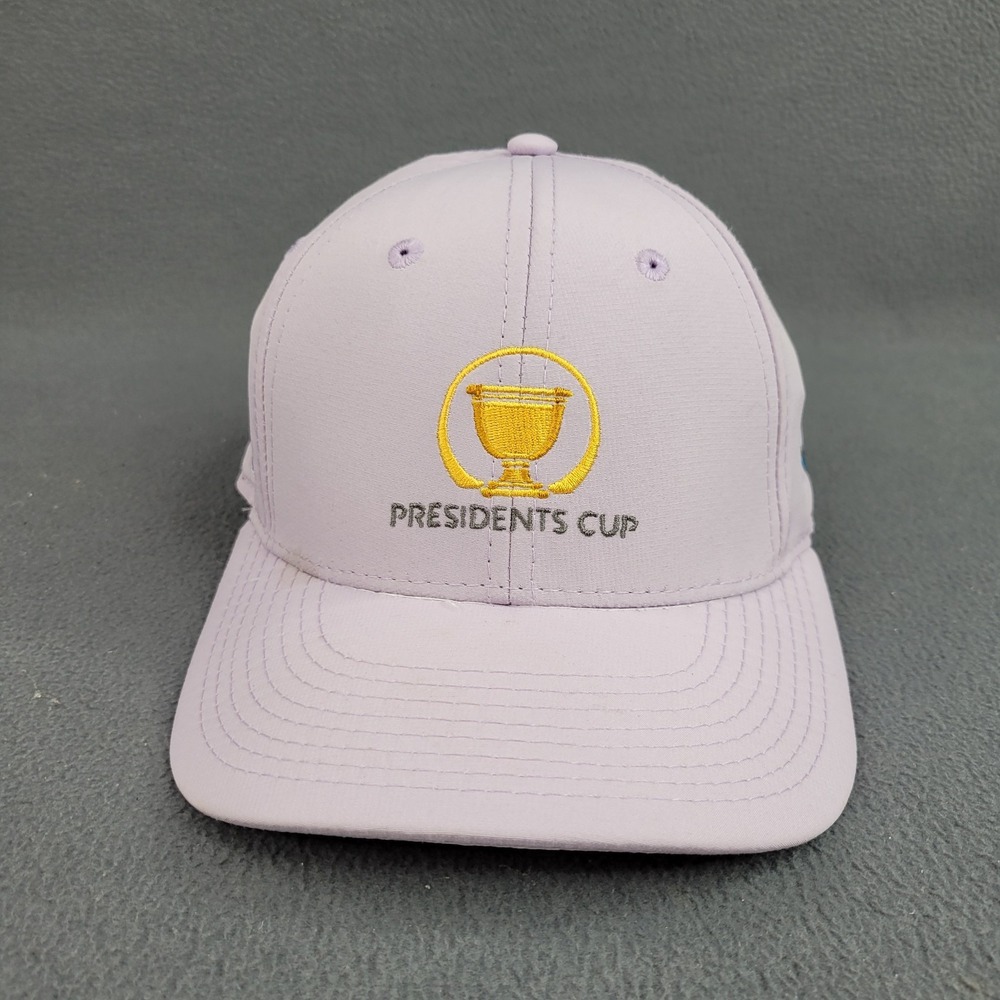 Quail Hollow Presidents Cup Golf Hat Purple Ones‎ Size Adjustable Stretch